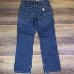 Carhartt Relaxed Fit Jeans 34x32 Dark Wash Denim Workwear